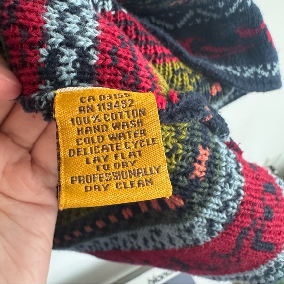 April Cornell | Vintage Cottage-Core Fair Isle Heavy Knit Turtleneck Sweater 2X - Picture 7 of 8